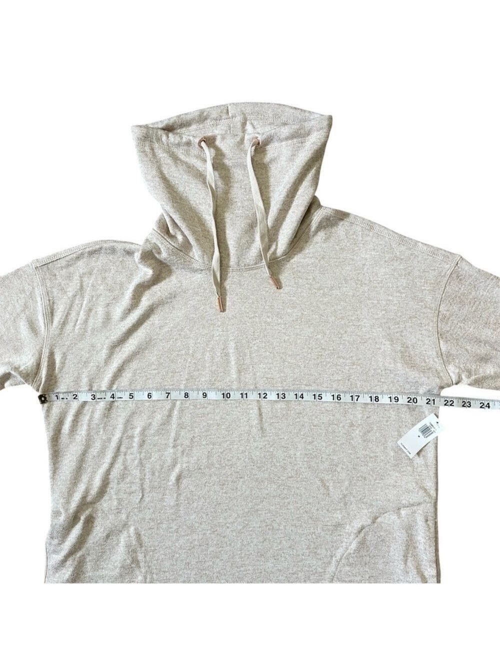 Old Navy Funnel Neck Tunic High Low Pullover Sweater Tan Size Medium - Picture 8 of 11